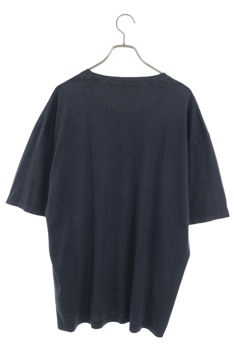 PRADA Front Triangle Logo Patch T-Shirt Navy Size XXXL