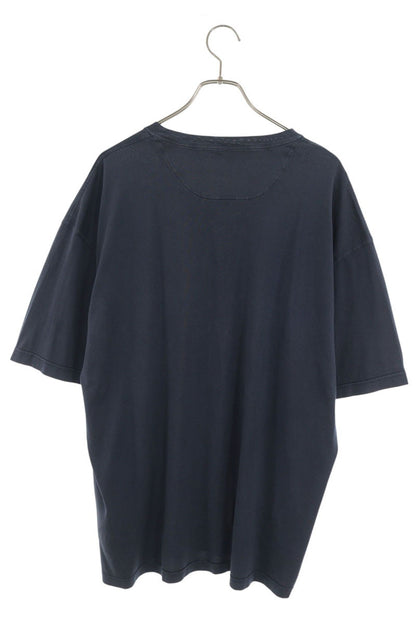 PRADA Front Triangle Logo Patch T-Shirt Navy Size XXXL