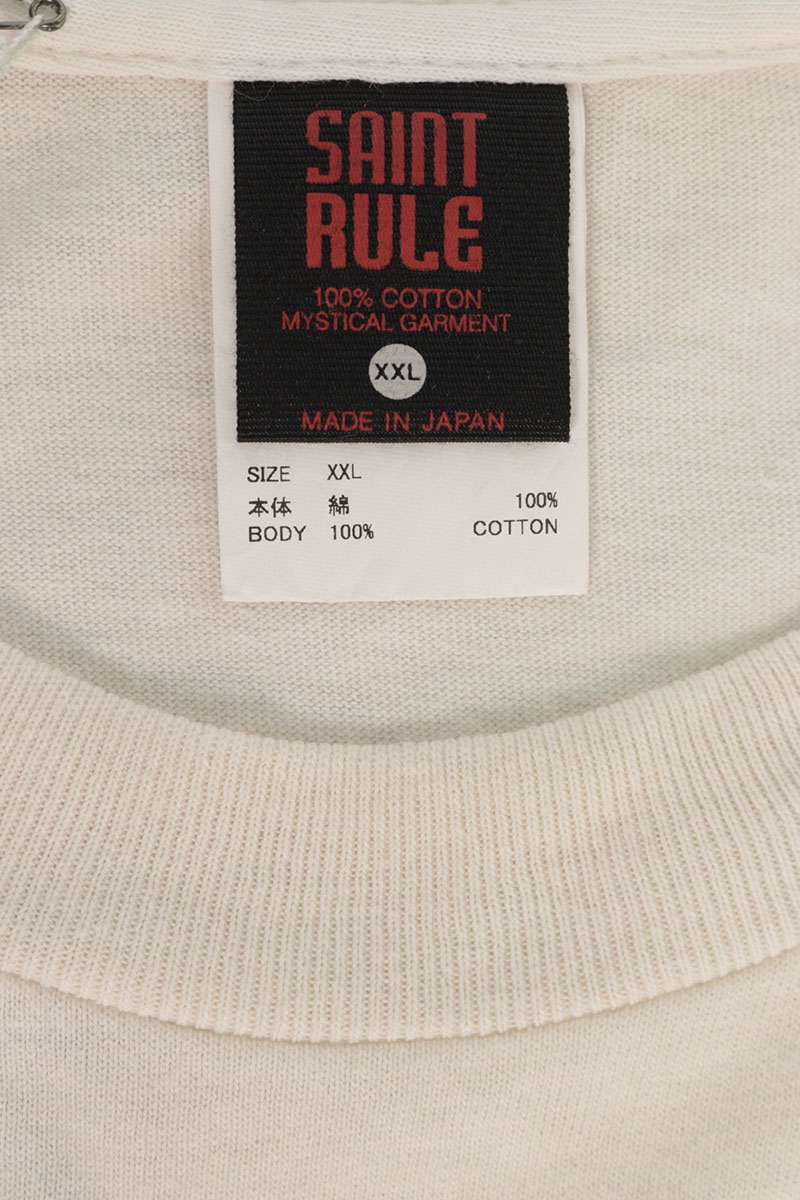 SAINT MICHAEL x GEEKS RULE 26SS Anime T-Shirt White Size XXL