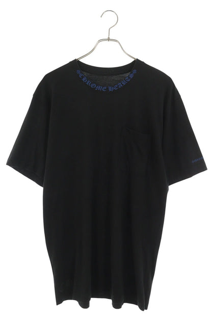 Chrome Hearts Neck Logo Print T-Shirt Black/Blue Size L