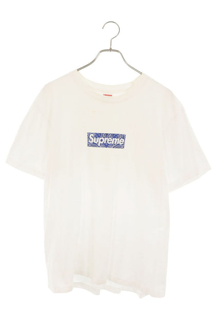 SUPREME Bandana Box Logo Tee White/Blue Size M