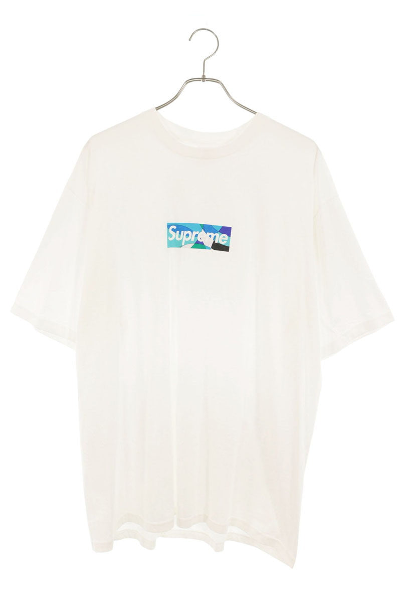 SUPREME x EMILIO PUCCI Pucci Box Logo Tee White/Blue Size XL