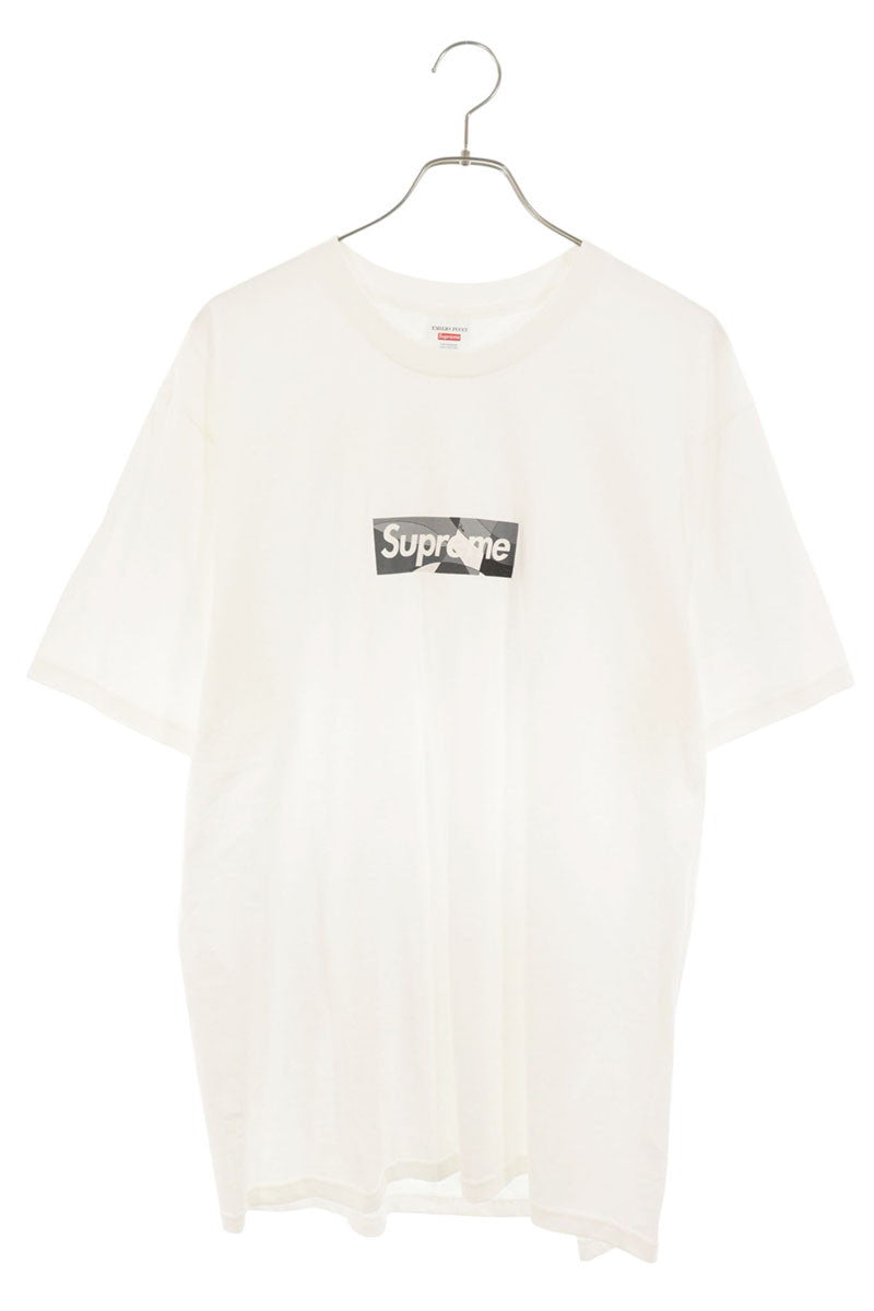 SUPREME x EMILIO PUCCI Pucci Box Logo Tee White/Black Size L
