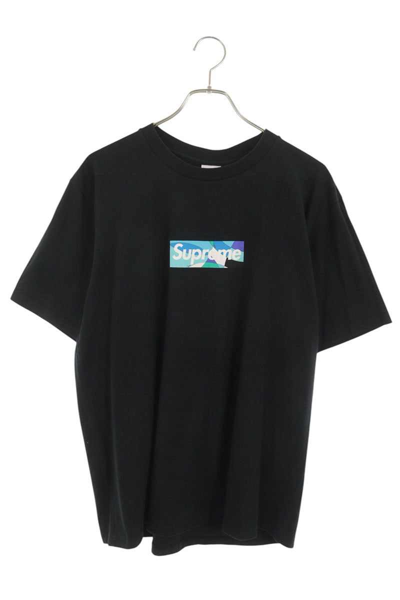 SUPREME Emilio Pucci Box Logo T-Shirt Black/Blue Size M