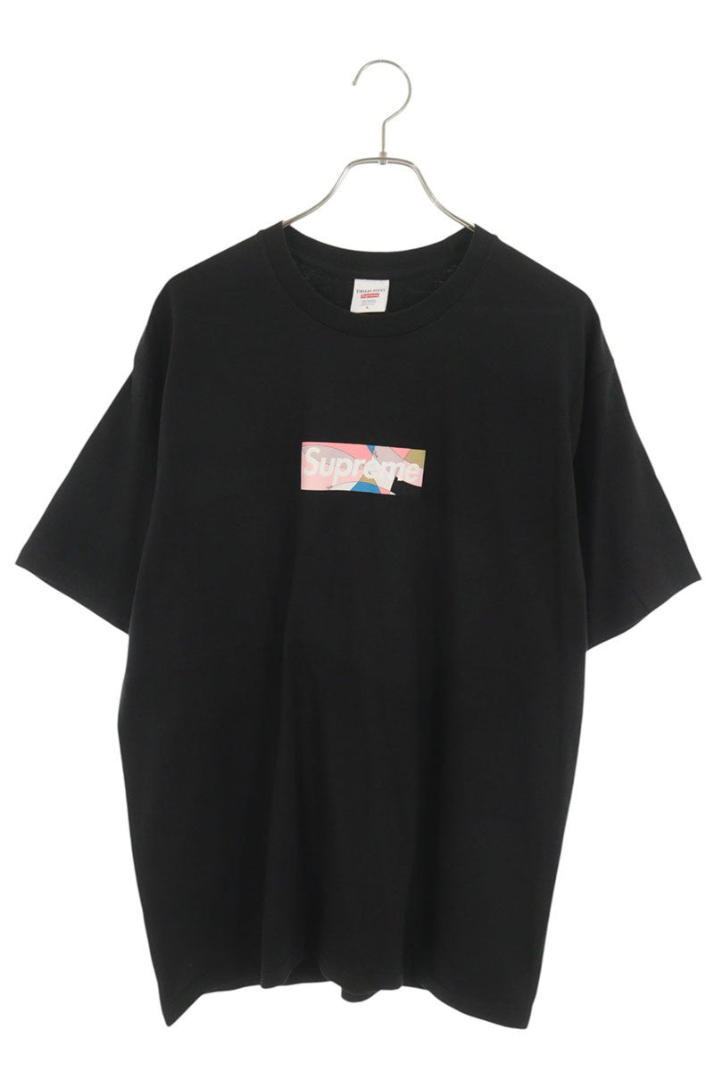 SUPREME Emilio Pucci Box Logo T-Shirt Black/Pink Size L