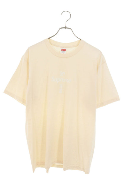 SUPREME Cross Box Logo T-Shirt Beige Size M