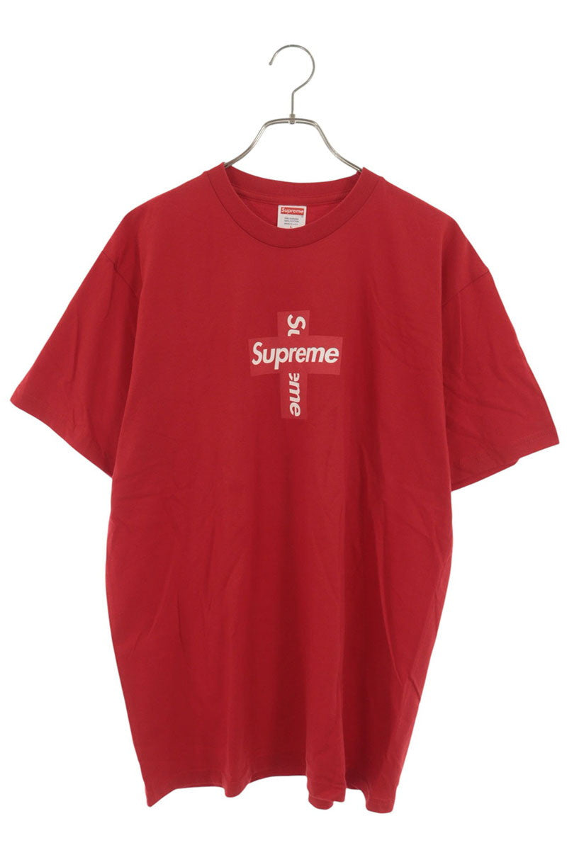 SUPREME Cross Box Logo T-Shirt Red Size L