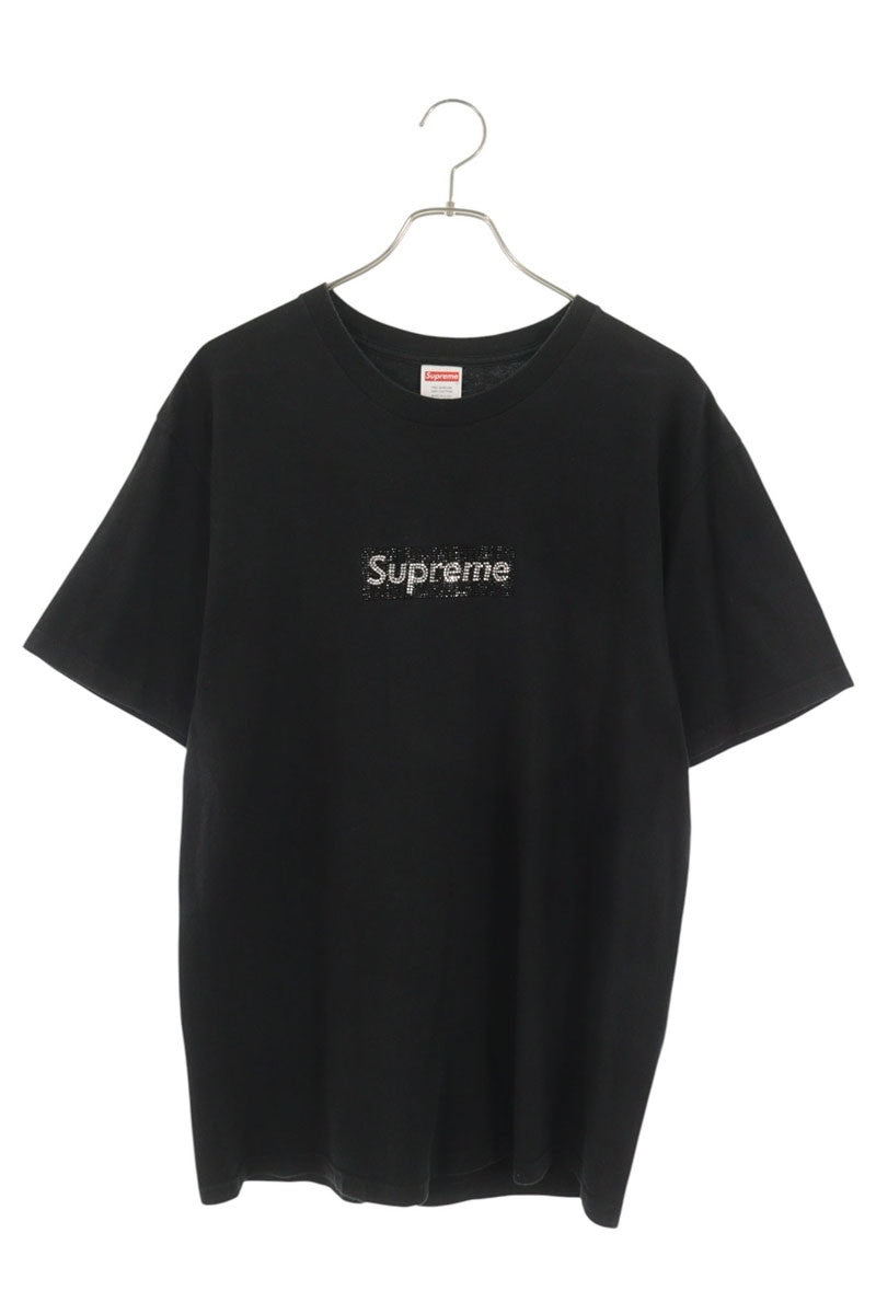 SUPREME Swarovski Box Logo T-Shirt Black Size M