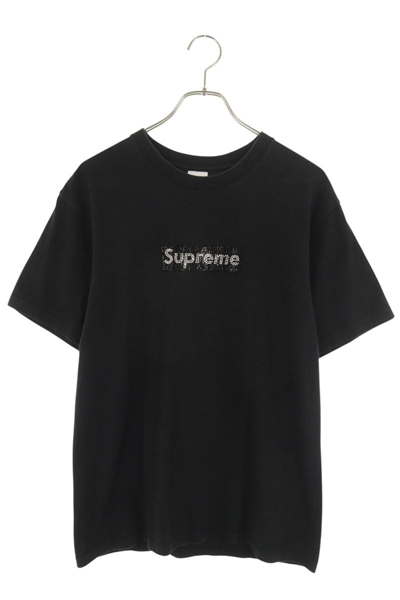 SUPREME Swarovski Box Logo T-Shirt Black Size S
