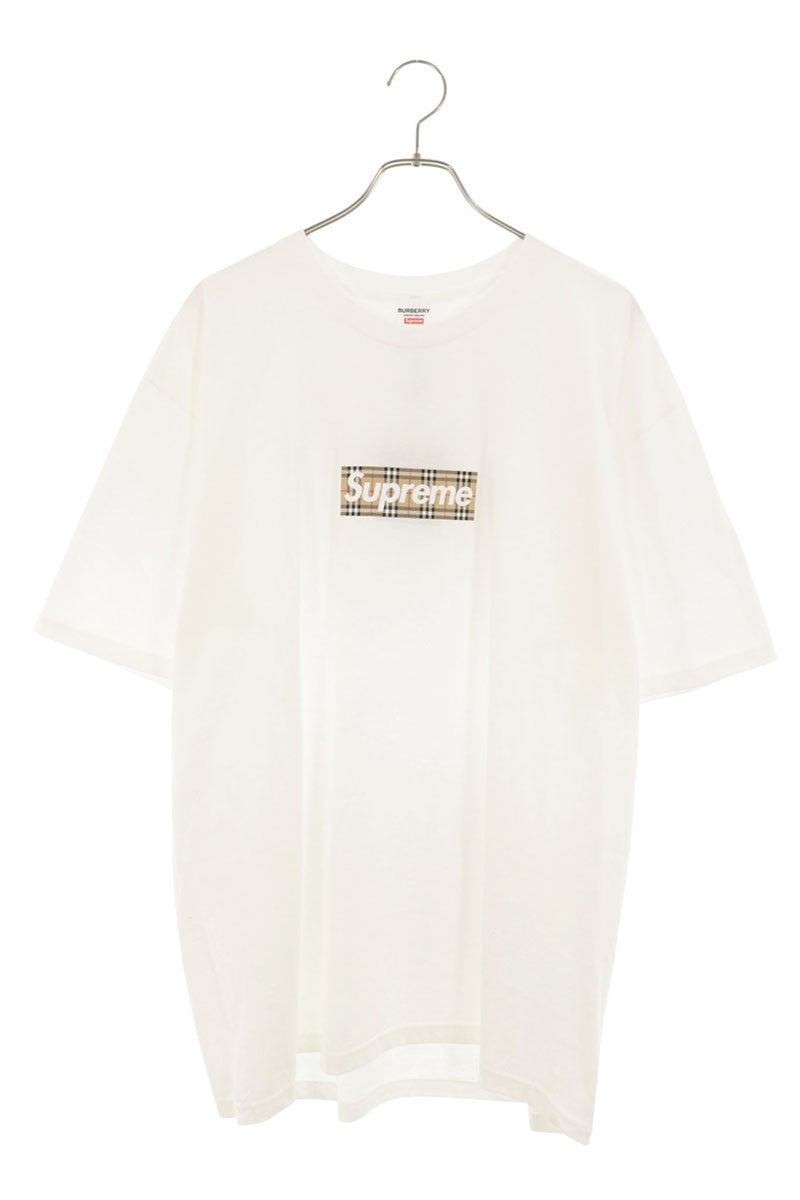 SUPREME x Burberry Box Logo T-Shirt White Size XL