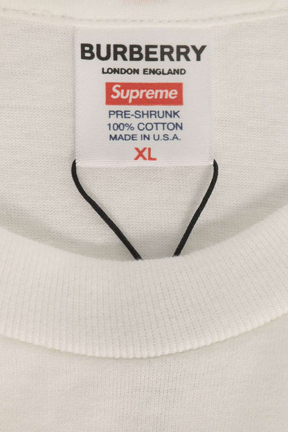 SUPREME x Burberry Box Logo T-Shirt White Size XL