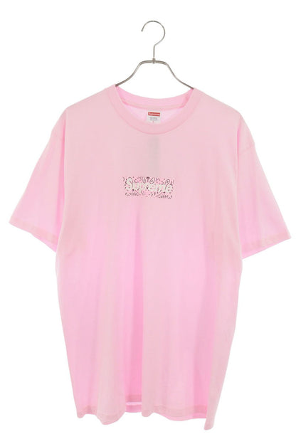SUPREME Bandana Box Logo T-Shirt Pink Size L