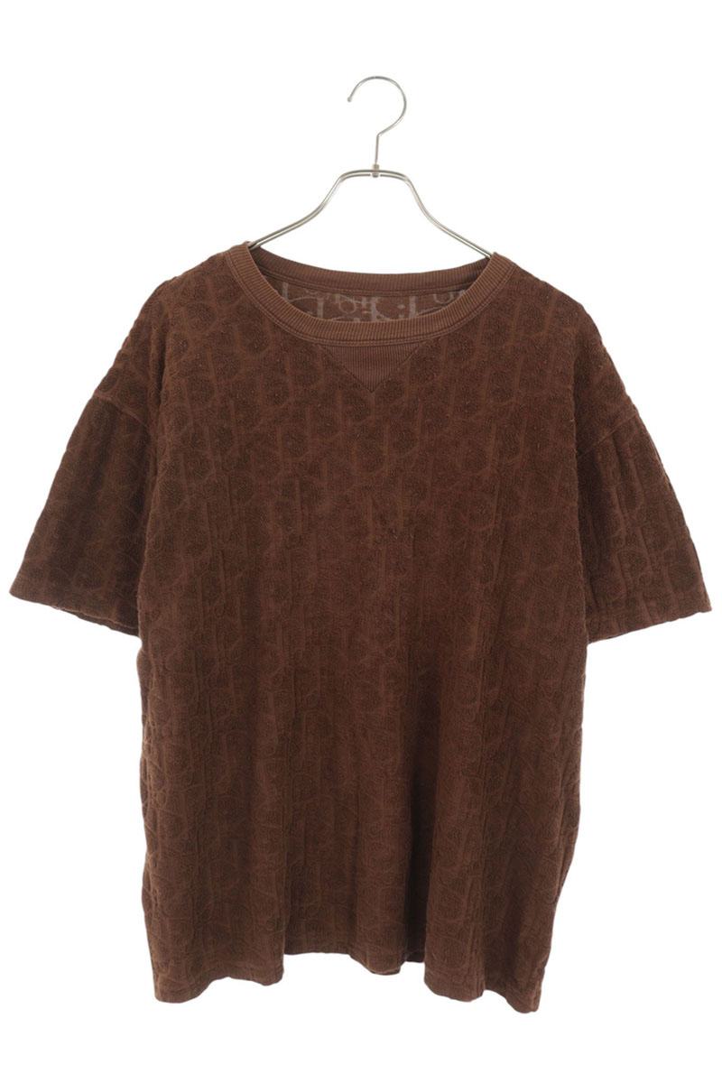 DIOR Oblique Terry T-Shirt Brown Size L