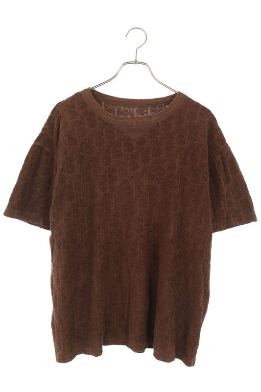 DIOR Oblique Terry T-Shirt Brown Size L