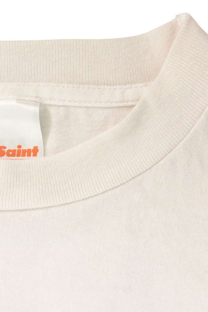 SAINT MICHAEL 26AW Character Logo Print T-Shirt White Size L
