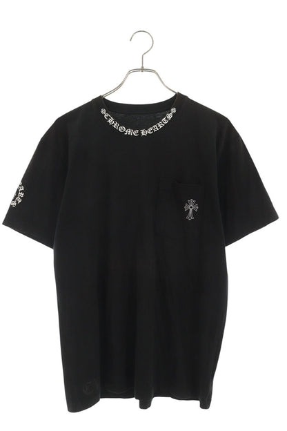Chrome Hearts Neck Logo Back Cross T-Shirt Black Size L