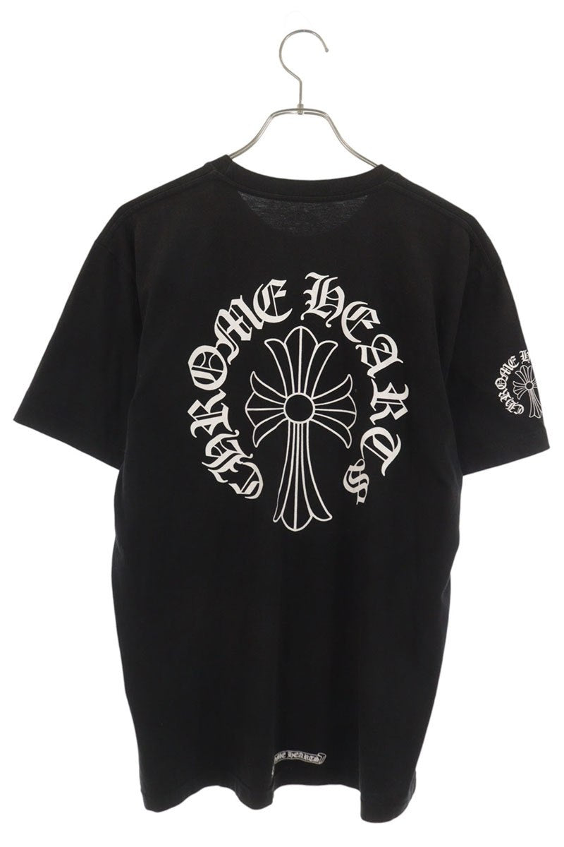 Chrome Hearts Neck Logo Back Cross T-Shirt Black Size L