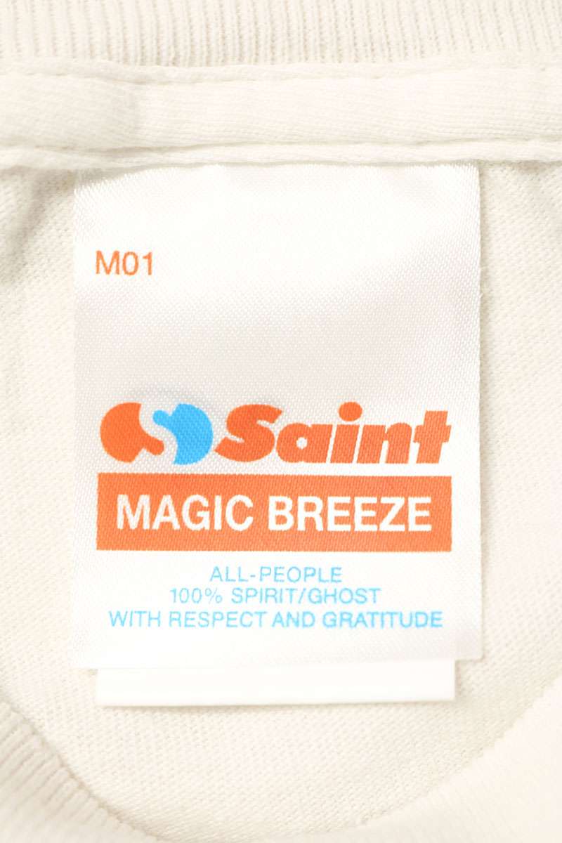 SAINT MICHAEL 26AW Character Print T-Shirt White Size XXL