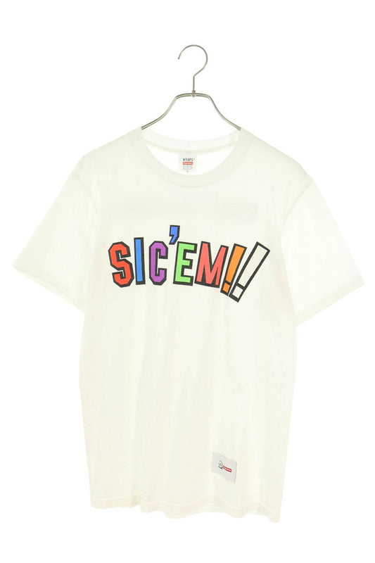 SUPREME x WTAPS Sic'em! Logo Print T-Shirt Size S