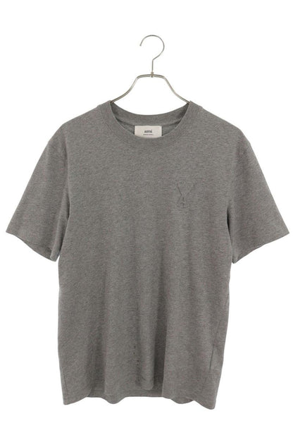 AMI Heart A Embossed Logo Crewneck T-Shirt Gray Size XS