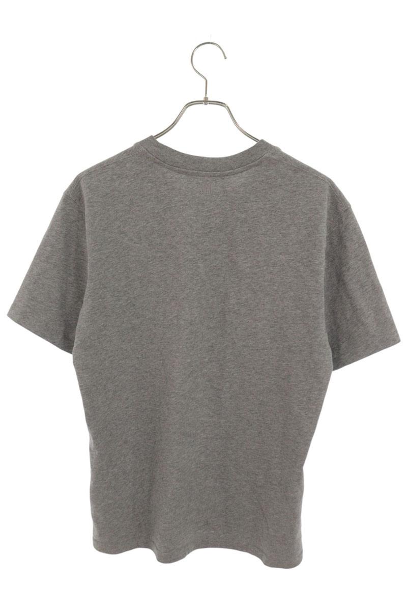 AMI Heart A Embossed Logo Crewneck T-Shirt Gray Size XS