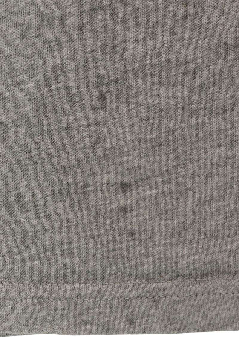 AMI Heart A Embossed Logo Crewneck T-Shirt Gray Size XS