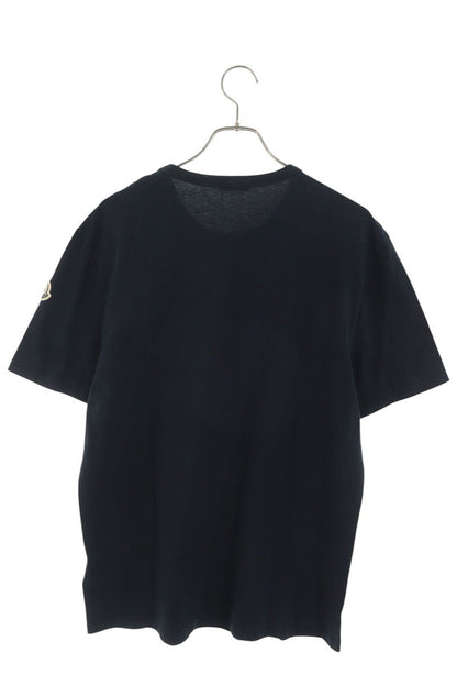 MONCLER Bear Logo Print T-Shirt Navy Size L