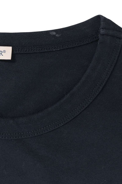MONCLER Bear Logo Print T-Shirt Navy Size L