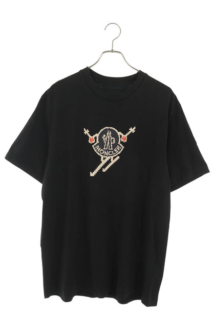 Moncler Genius Ski Pixel Logo Print T-Shirt Black Size XL