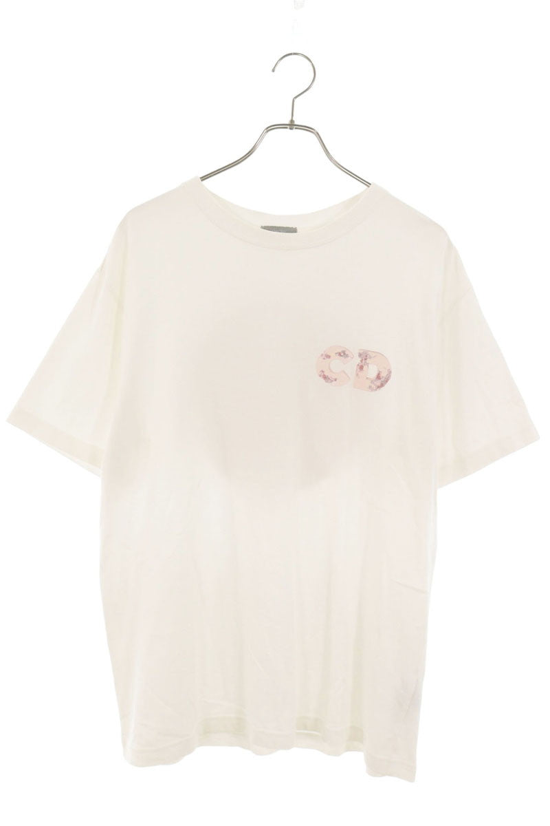 DIOR CD Logo T-Shirt White Pink Size M