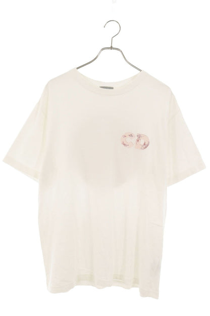 DIOR CD Logo T-Shirt White Pink Size M