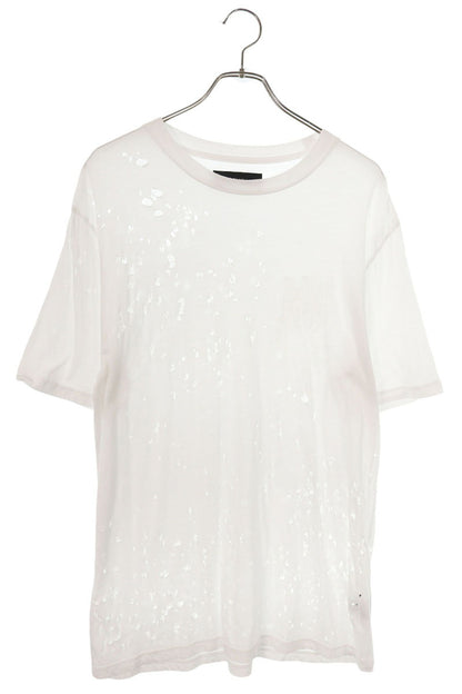 AMIRI MA Logo Shotgun Distressed T-Shirt White Size S