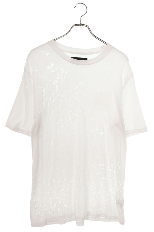 AMIRI MA Logo Shotgun Distressed T-Shirt White Size S