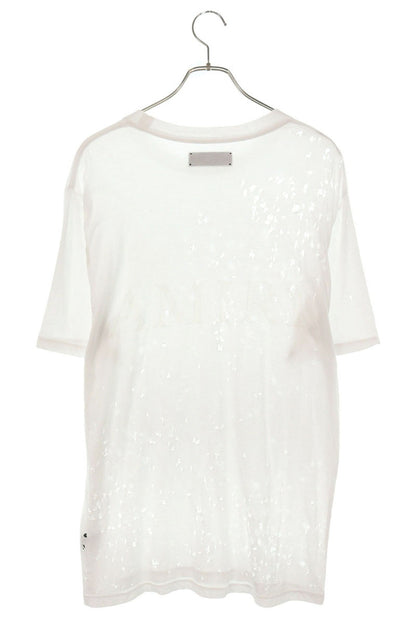 AMIRI MA Logo Shotgun Distressed T-Shirt White Size S