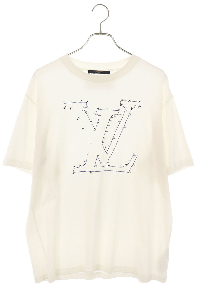 LOUISVUITTON 20AW LV Stitch Design T-Shirt White Size L