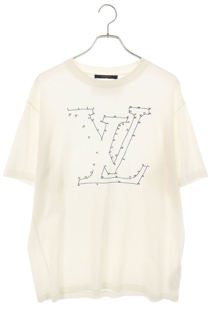LOUISVUITTON 20AW LV Stitch Design T-Shirt White Size L