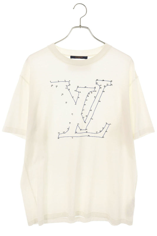 LOUISVUITTON 20AW LV Stitch Design T-Shirt White Size L