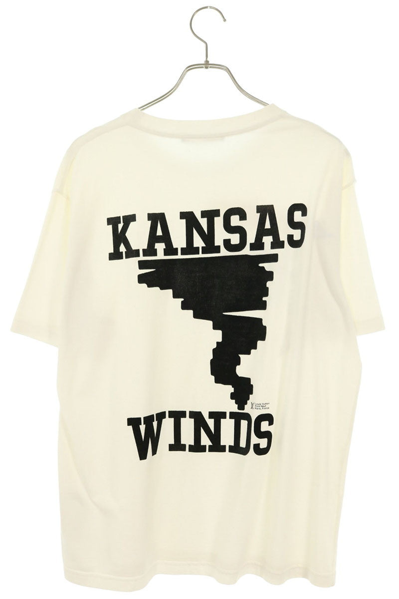 LOUISVUITTON 19SS Kansas Wind Print T-Shirt White Size M