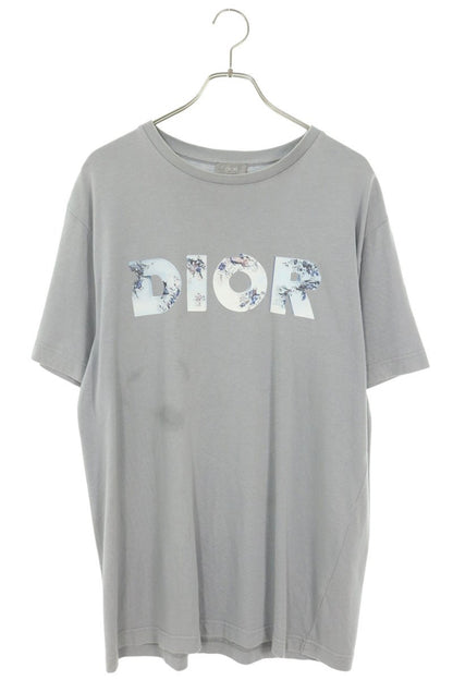 DIOR Blue Logo Print T-Shirt Size M