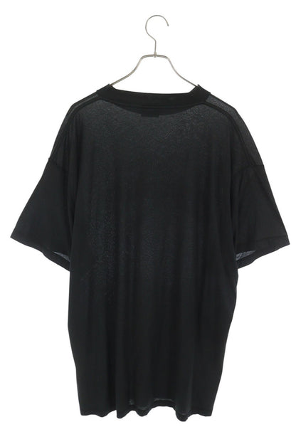 BALENCIAGA Inside Logo Print T-Shirt Black Cotton Size 1