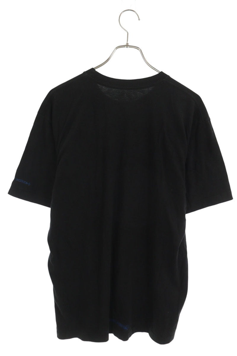 Chrome Hearts Neck Logo Print T-Shirt Blue Cotton Size L