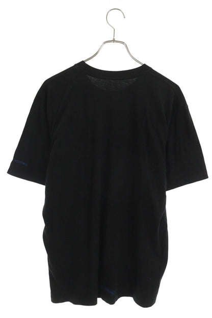 Chrome Hearts Neck Logo Print T-Shirt Blue Cotton Size L