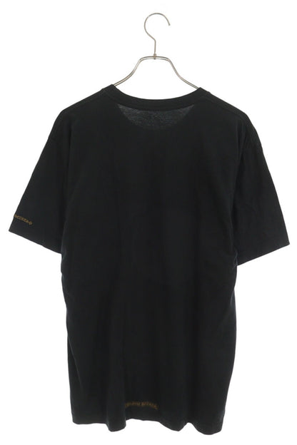 Chrome Hearts Neck Logo Print T-Shirt Gold Cotton Size L