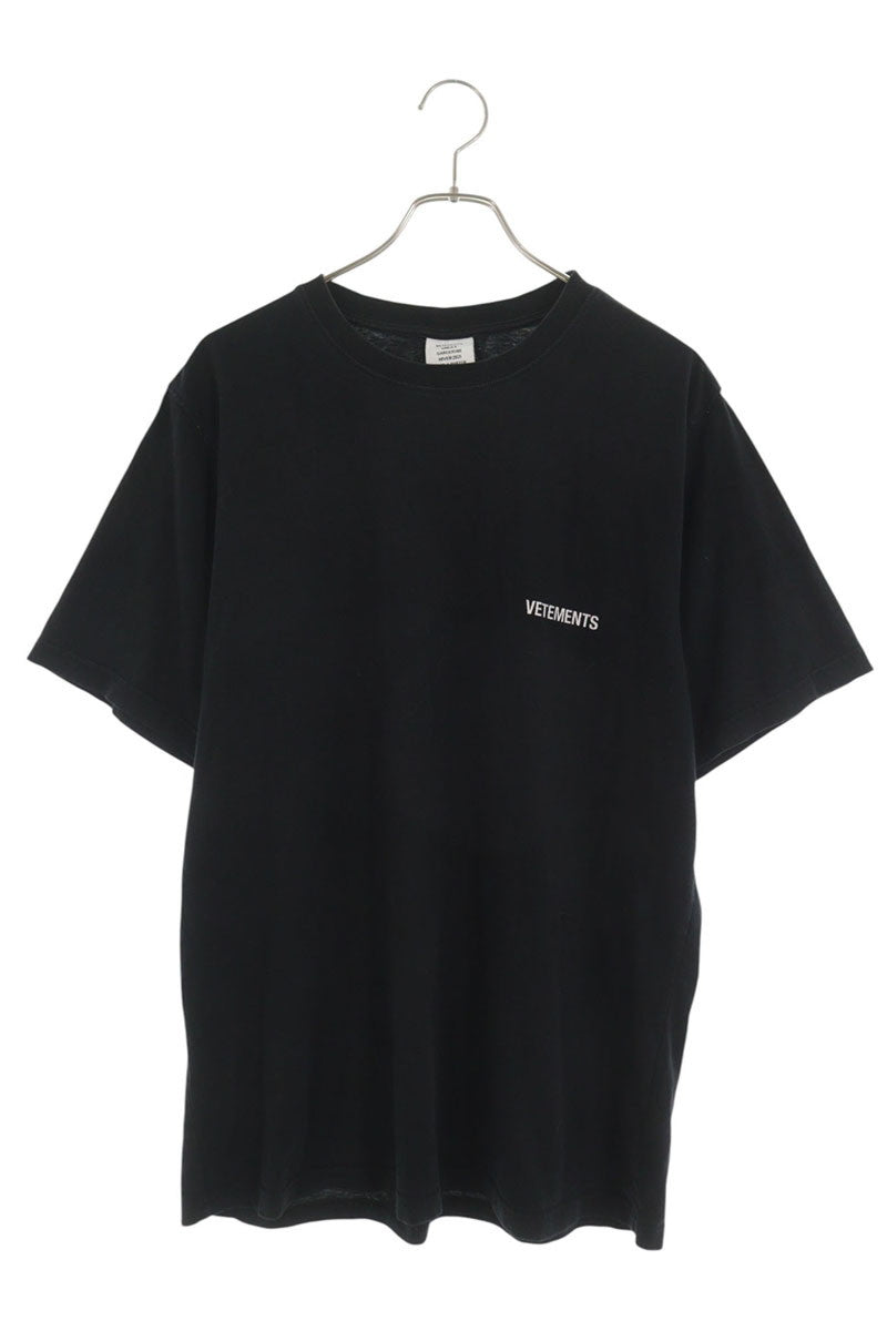 VETEMENTS Black Logo T-Shirt Size XL