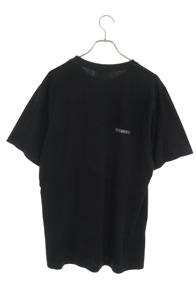 VETEMENTS Black Logo T-Shirt Size XL