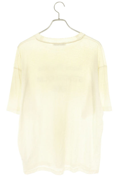 ACNE STUDIOS White Spray Logo T-Shirt Cotton/Linen Size M