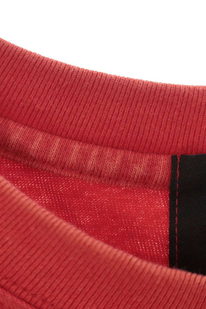 THUG CLUB Logo Embroidered T-Shirt Red Size 2
