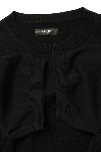 AMIRI Black Back Logo Knit T-Shirt Size XL