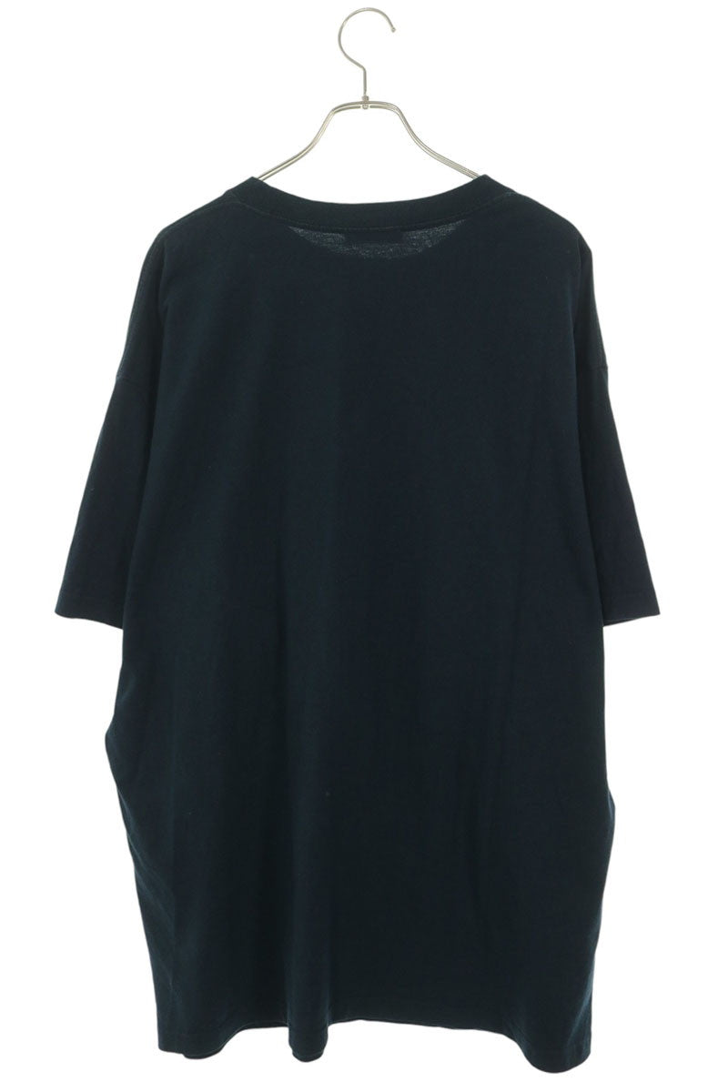 BALENCIAGA Black Logo Embroidered Cotton T-Shirt Size XS