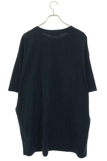 BALENCIAGA Black Logo Embroidered Cotton T-Shirt Size XS